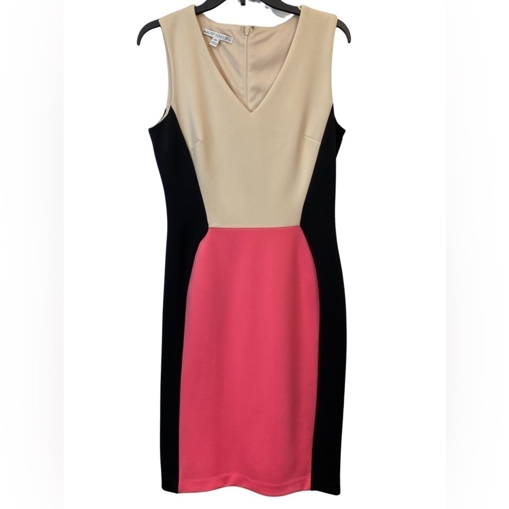 Maggy London Sleeveless Colorblock Dress